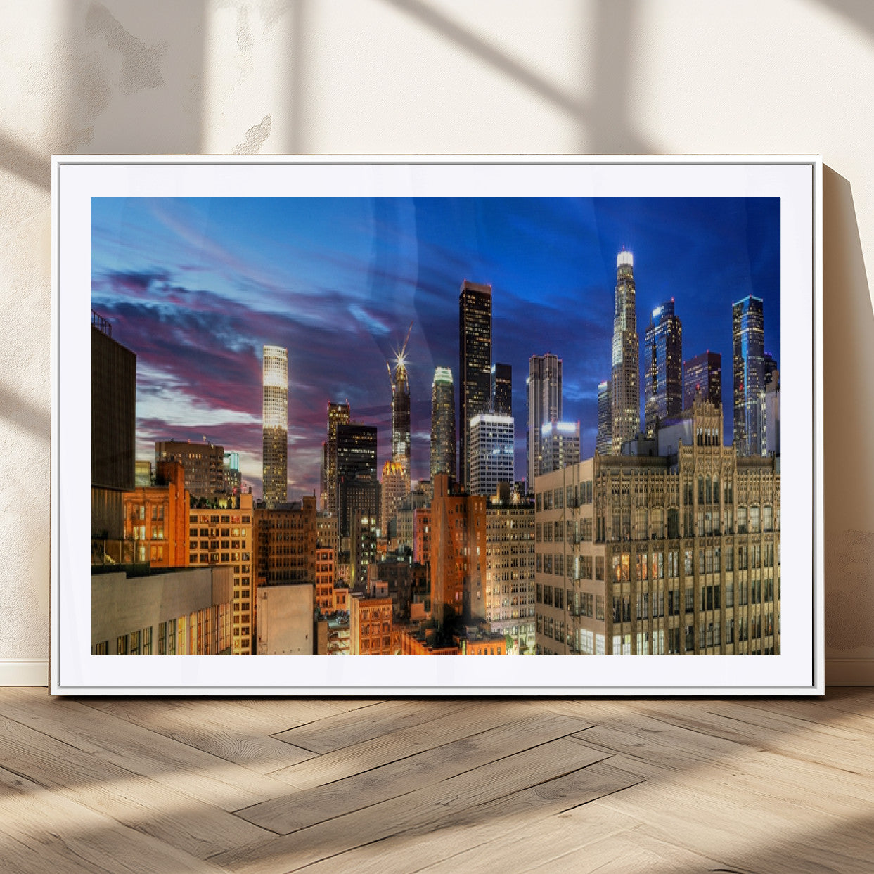 MGC-FP-36x24 - Los Angeles Night Wall Art Canvas Print
