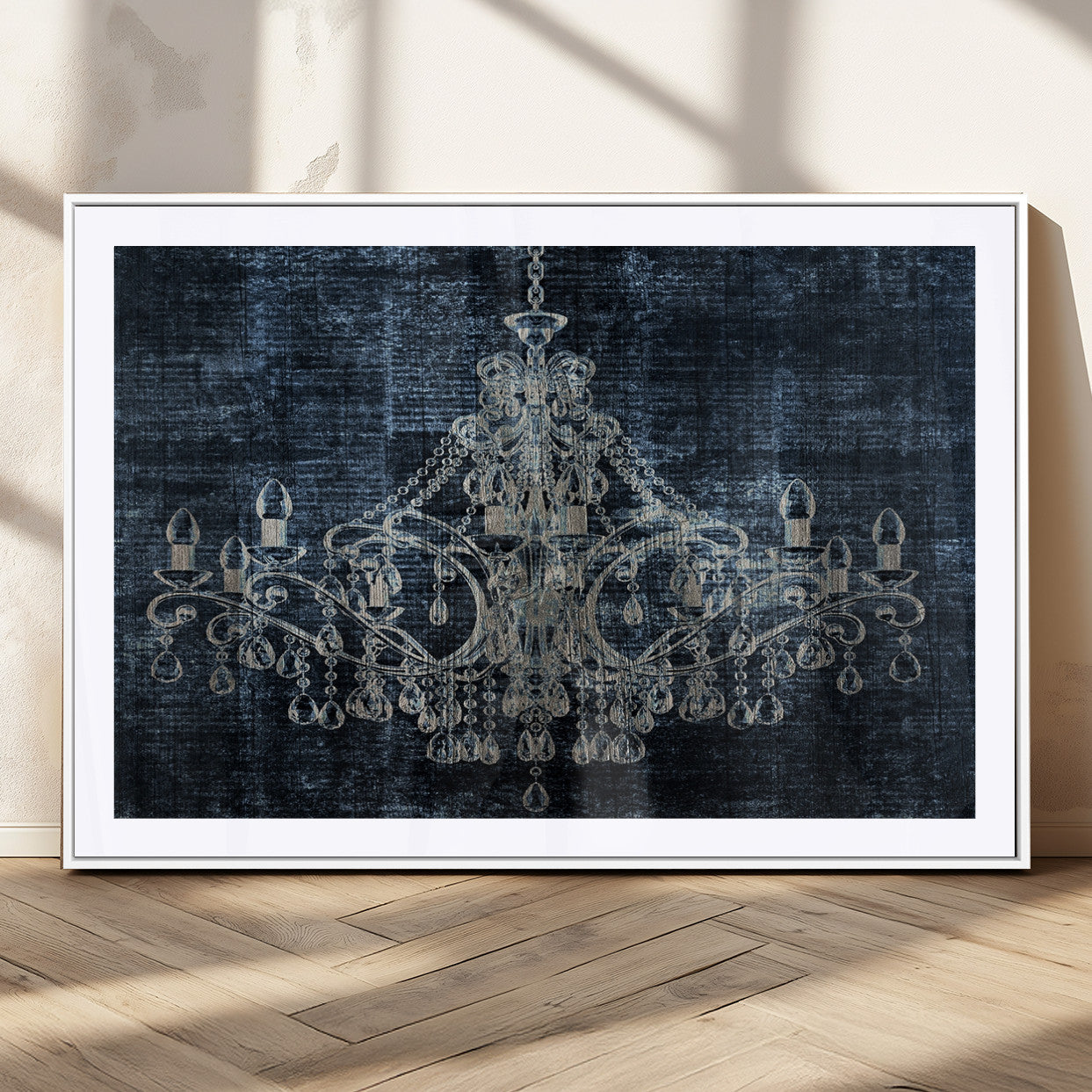MGC-FP-36x24 - Dark Chandelier Wall Art Canvas Print