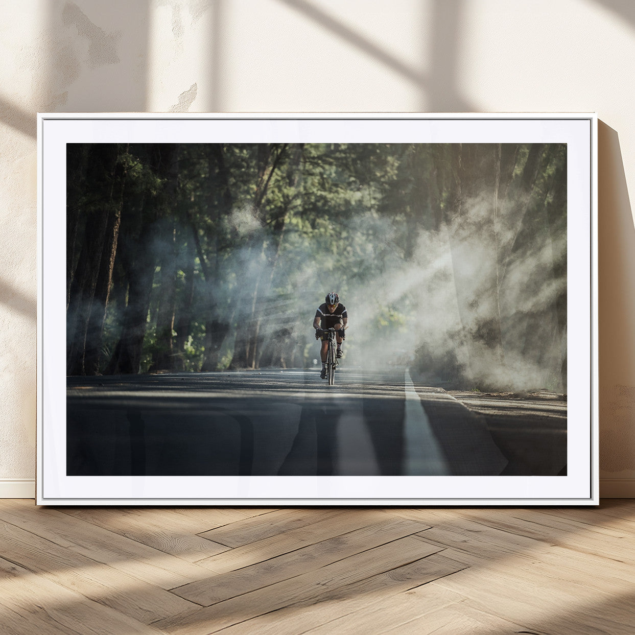 MGC-FP-36x24 - Cycling Road Bike in the Morning, Cycling Road Bike Canvas Print