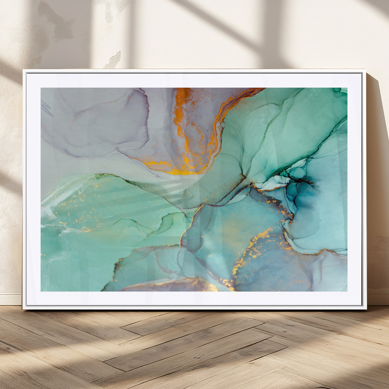 MGC-FP-36x24 - Colorful Marble Fluid Effect Canvas Wall Art Print