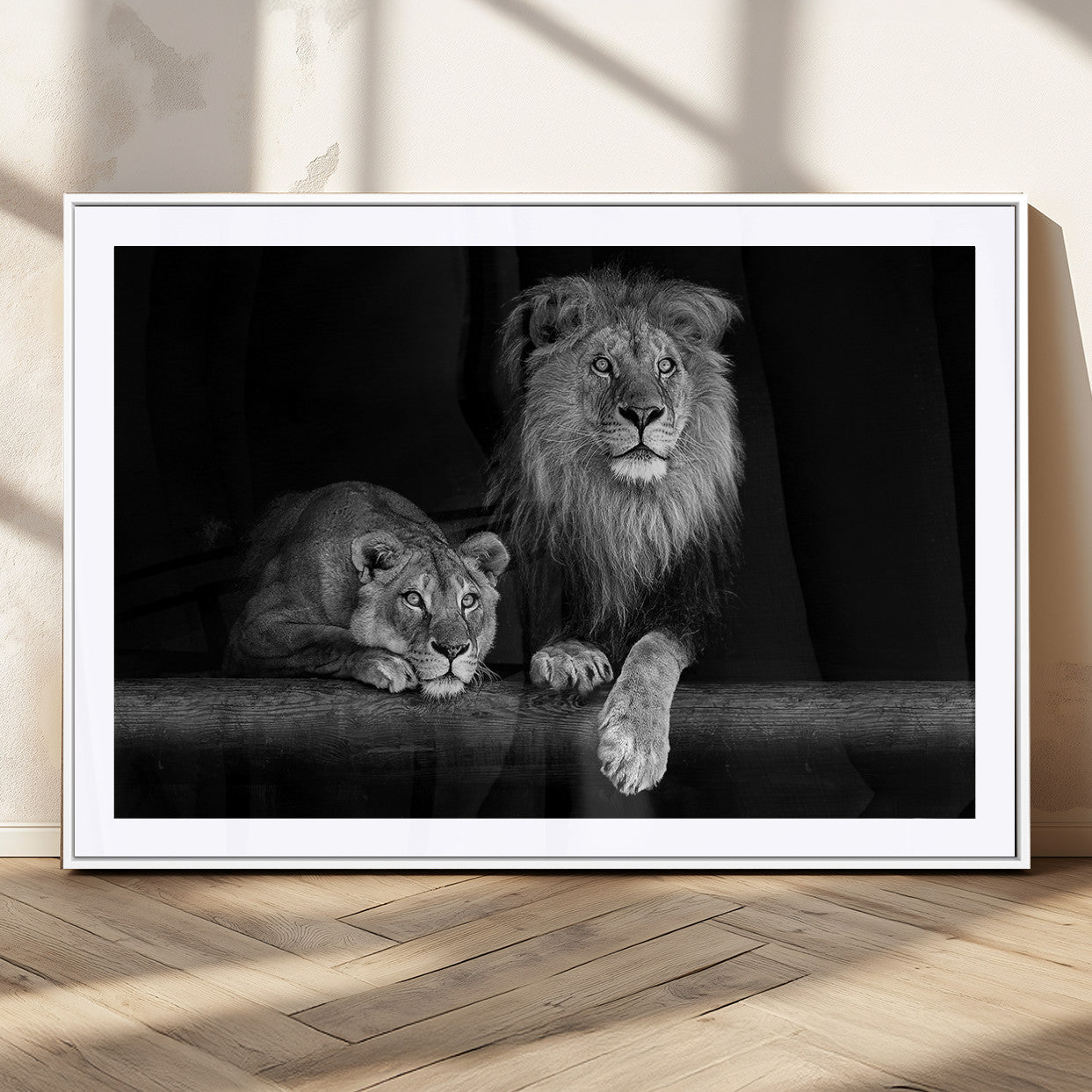 MGC-FP-36x24 - Lion Family Wall Art Canvas Print
