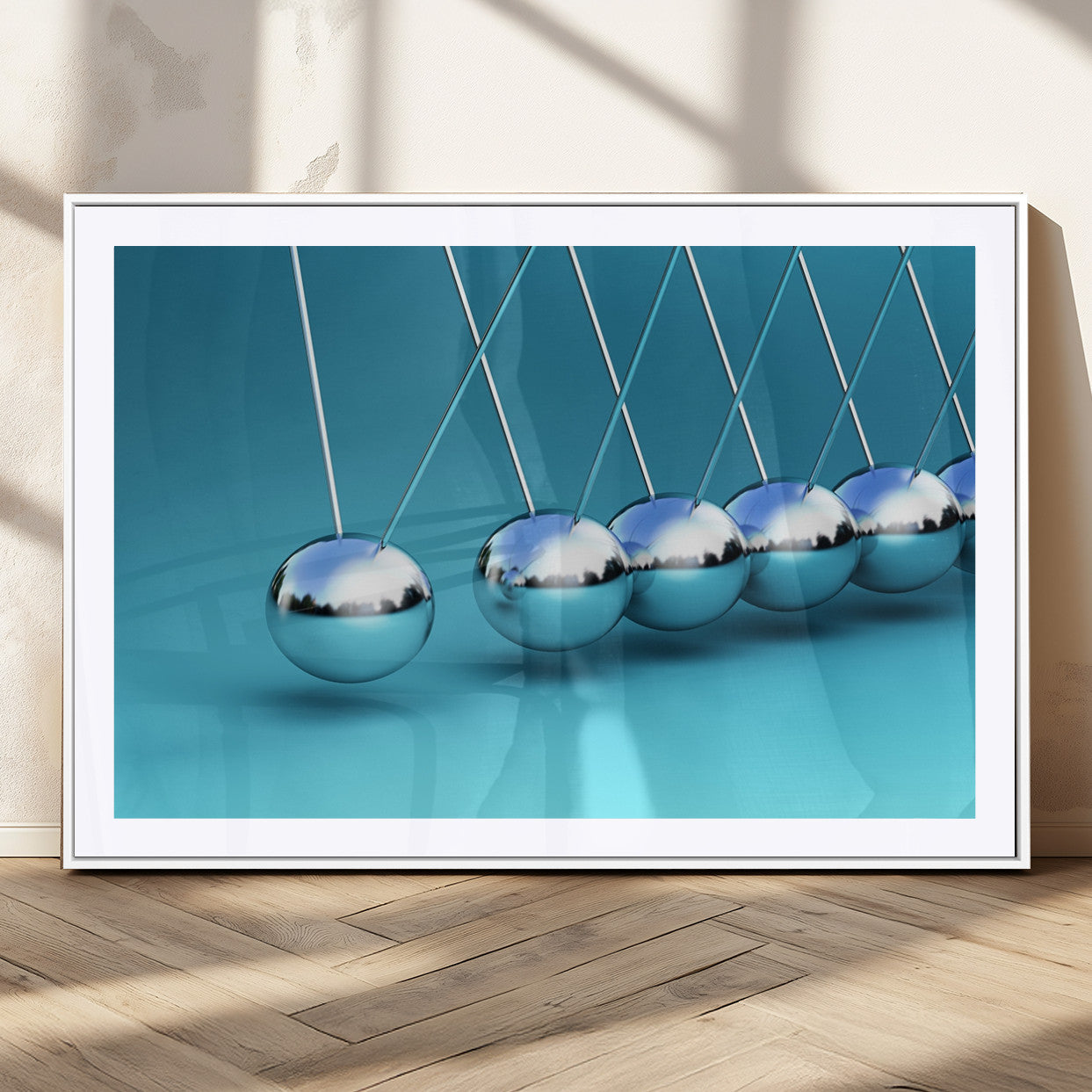 MGC-FP-36x24 - Wall Art Newton's Cradle Canvas Print, Framed Newton Cradle Canvas Print