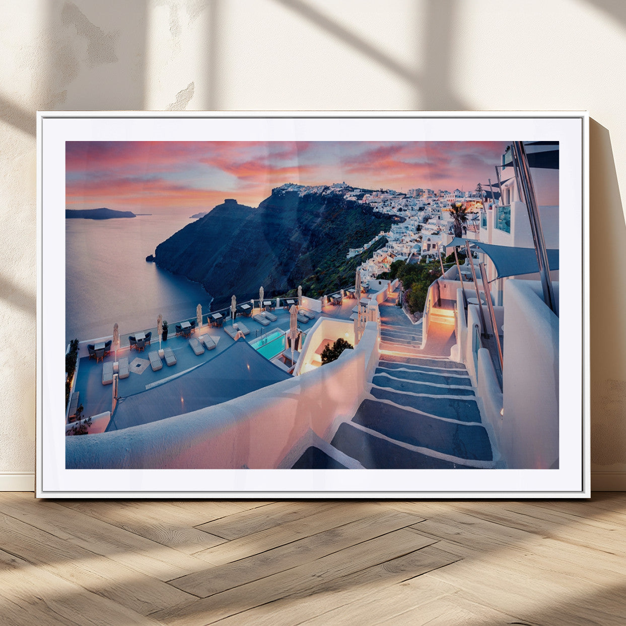 MGC-FP-36x24 - Santorini Island Wall Art Canvas Print