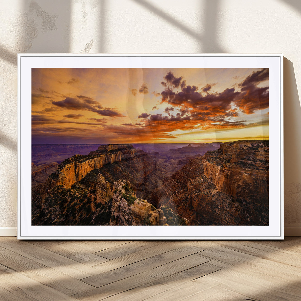 MGC-FP-36x24 - Mesmerizing Sunset from Grand Canyon Nal Park Wall Art, Grand Canyon Canvas Print
