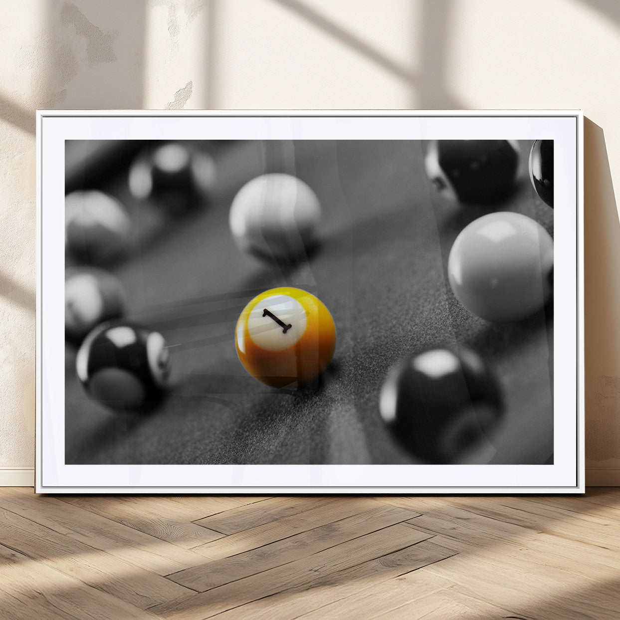 MGC-FP-36x24 - Wall Art Pool Table and Balls Canvas Print