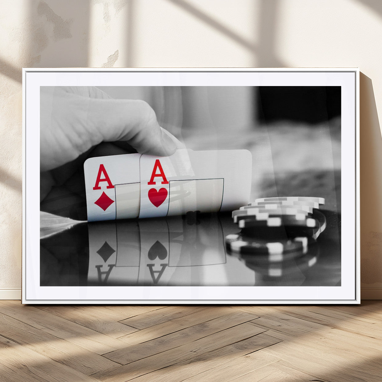 MGC-FP-36x24 - Aces Poker Art Poker Game Wall Art Canvas Print