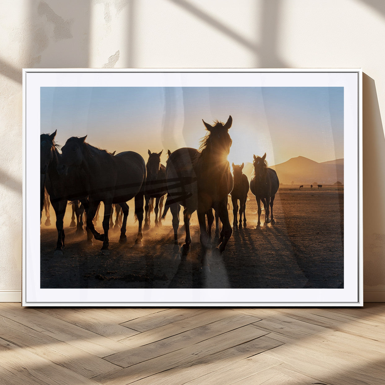 MGC-FP-36x24 - Horse Herd Wall Art Animal Canvas Print