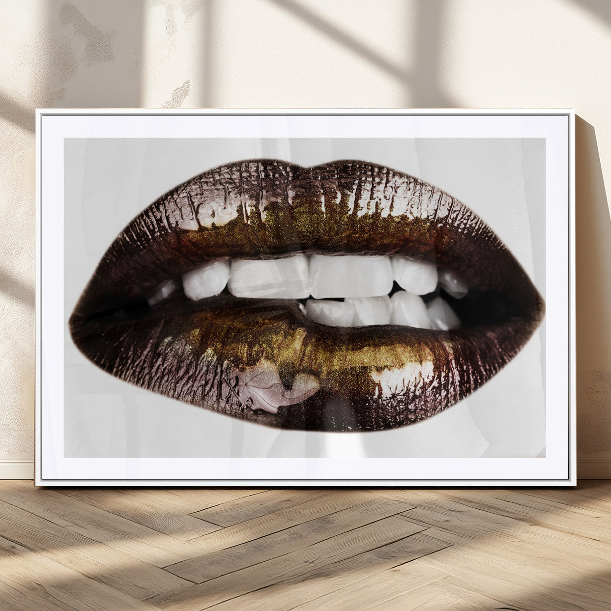 MGC-FP-36x24 - Close Up Lips Wall Art Canvas Print