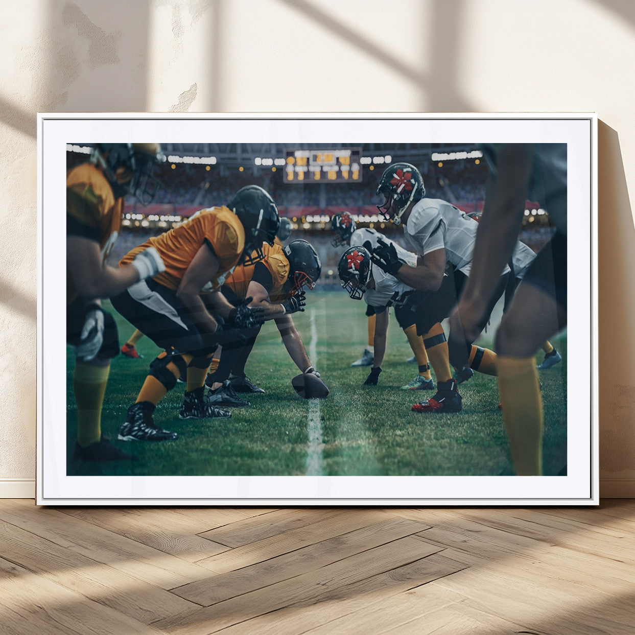 MGC-FP-36x24 - American Football Playing Wall Art Canvas Print