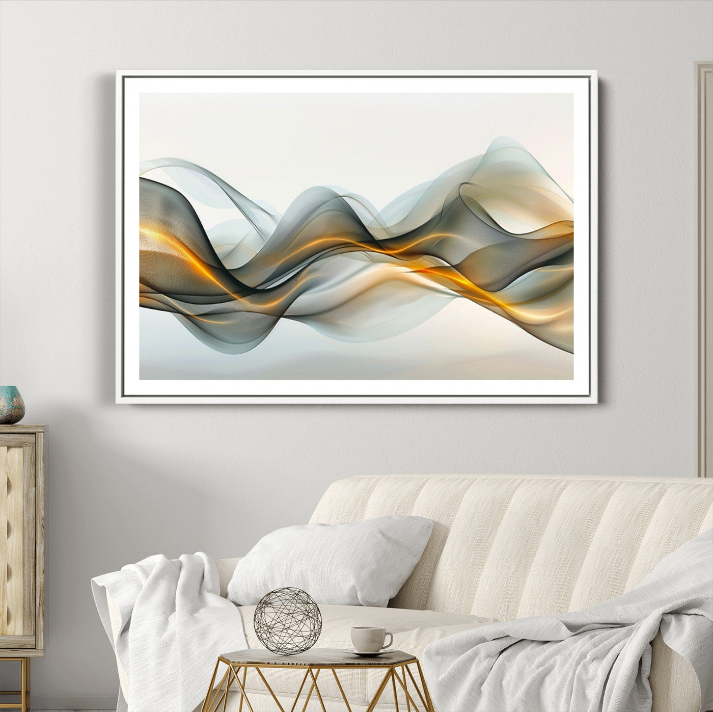 Edit-Images-Abstract Wave Canvas Wall Art – Fluid Contemporary Elegance in Motion – Ready to Hang