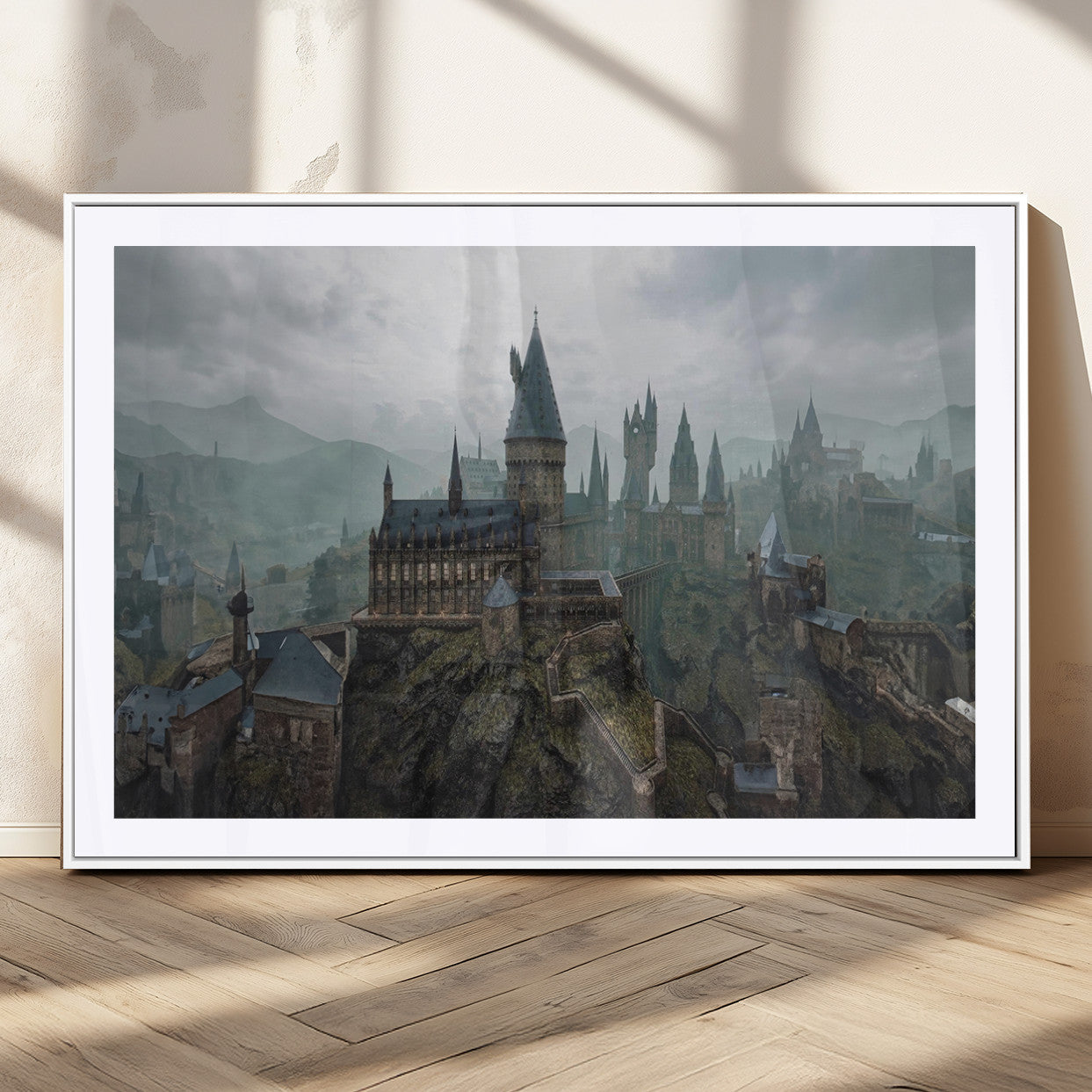 MGC-FP-36x24 - Disney Castle Wall Art Canvas Print, Living Kids Home Room Decor Art Print