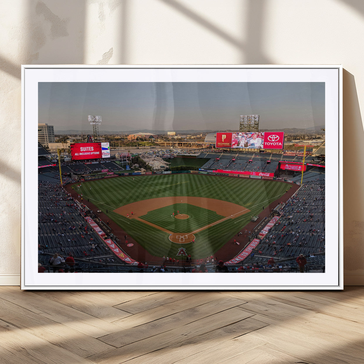 MGC-FP-36x24 - Los Angeles Angels Baseball Canvas Print - Anaheim Angel Stadium Wall Art Canvas Print