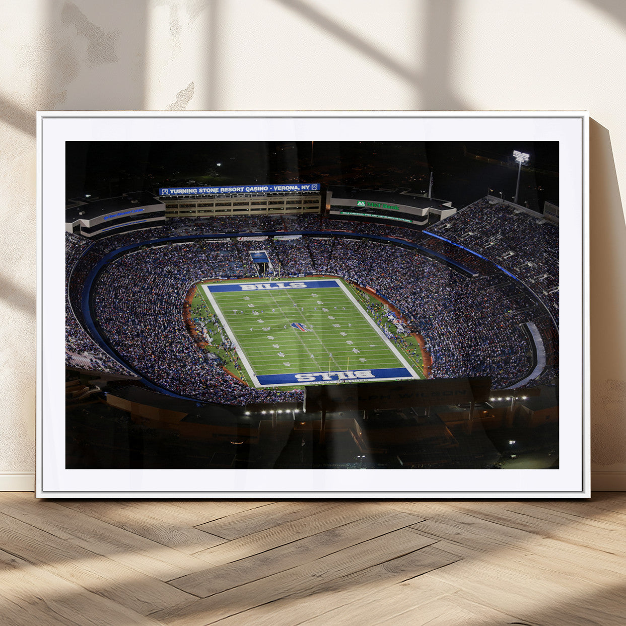 MGC-FP-36x24 - Buffalo Bills NFL Football Team Print - Highmark Stadium Wall Art Canvas Print