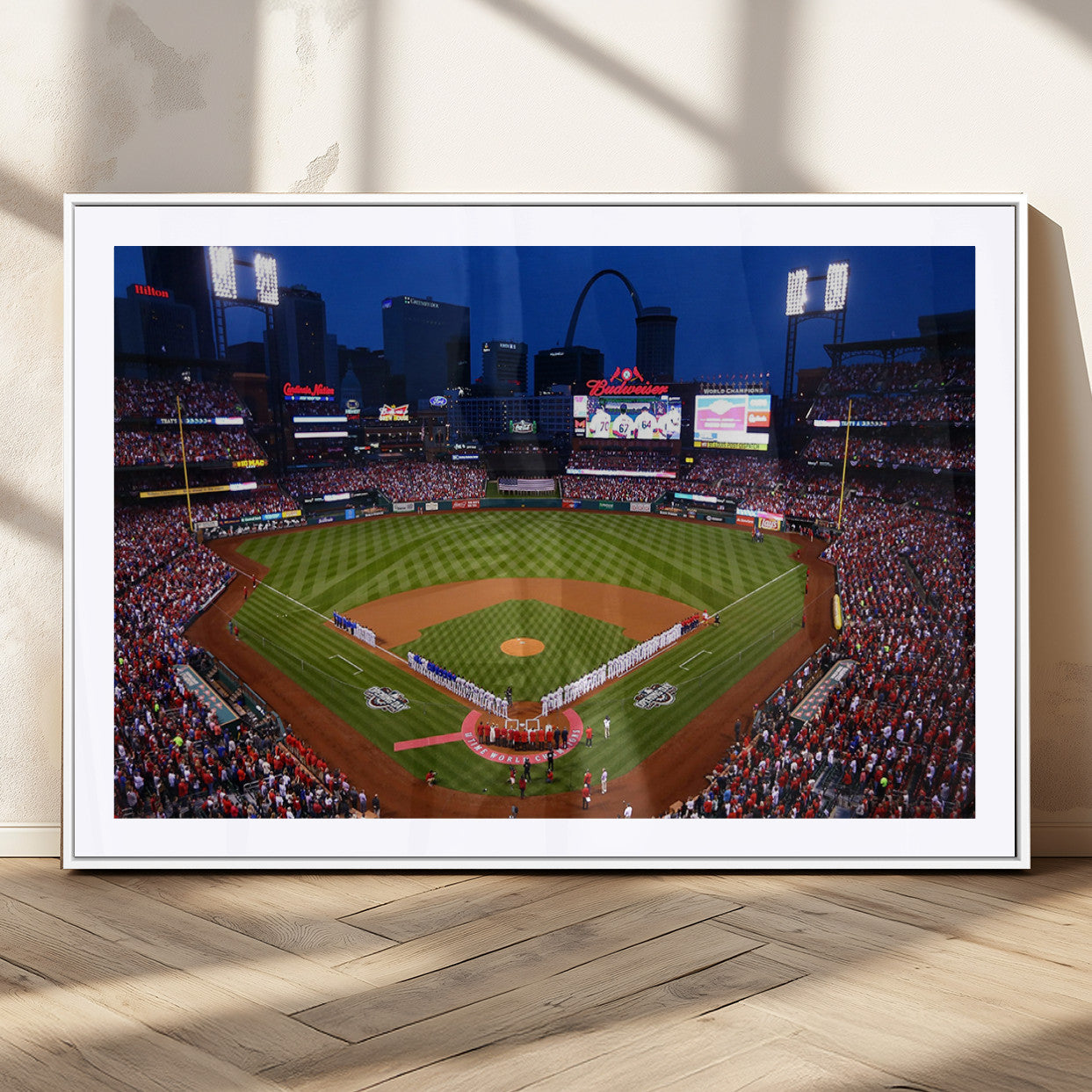 MGC-FP-36x24 - St. Louis Cardinals Baseball Team Print - Busch Stadium Wall Art Canvas Print