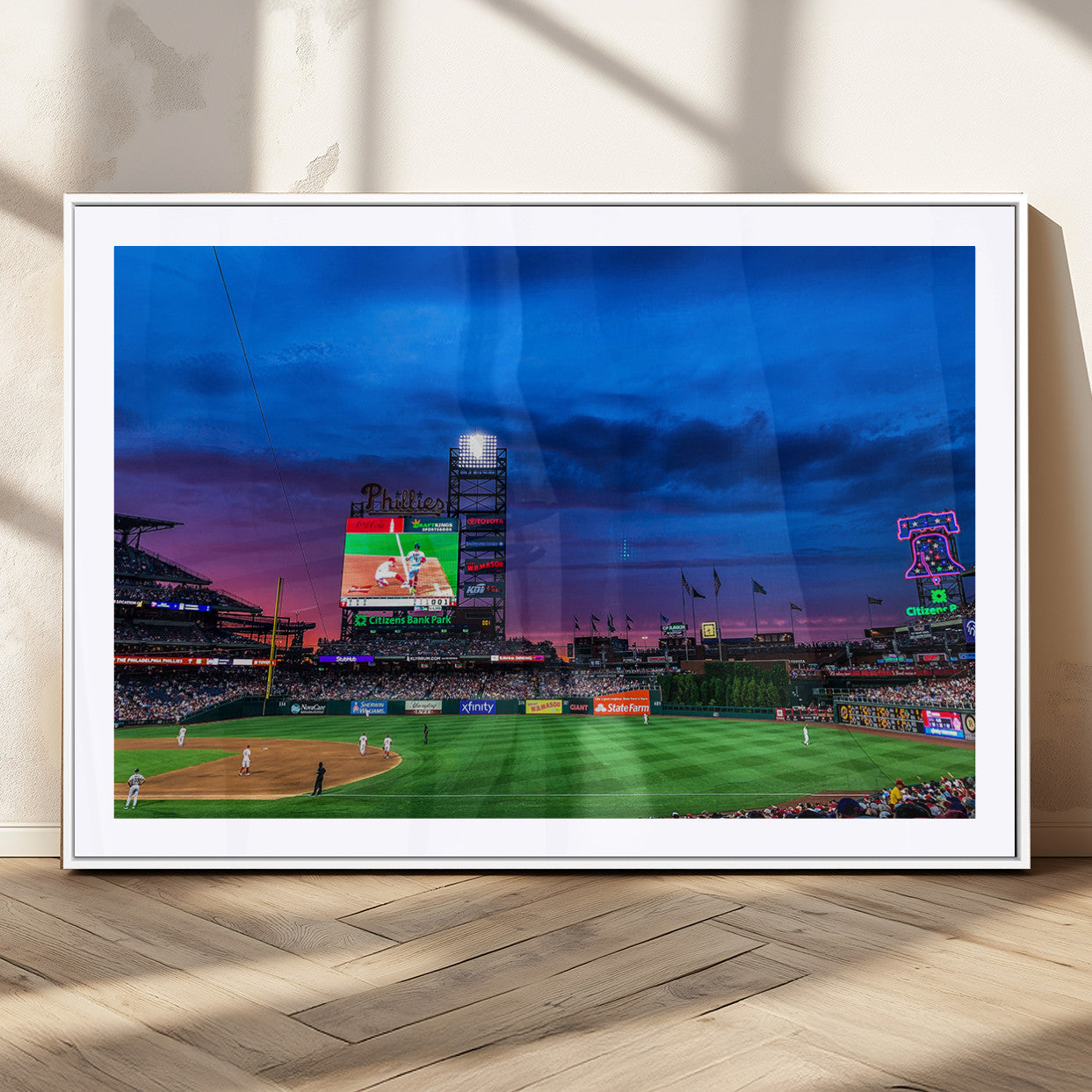 MGC-FP-36x24 - Philadelphia Phillies Baseball Team Print - Philadelphia Citizens Bank Park Stadium Canvas Wall Art