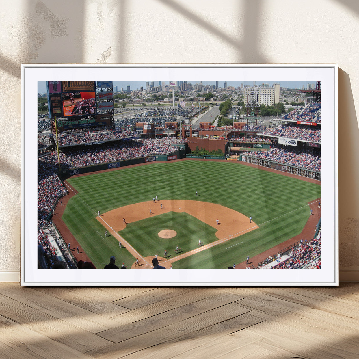 MGC-FP-36x24 - Philadelphia Phillies Baseball Team Print - Philadelphia Citizens Bank Park Stadium Wall Art Canvas