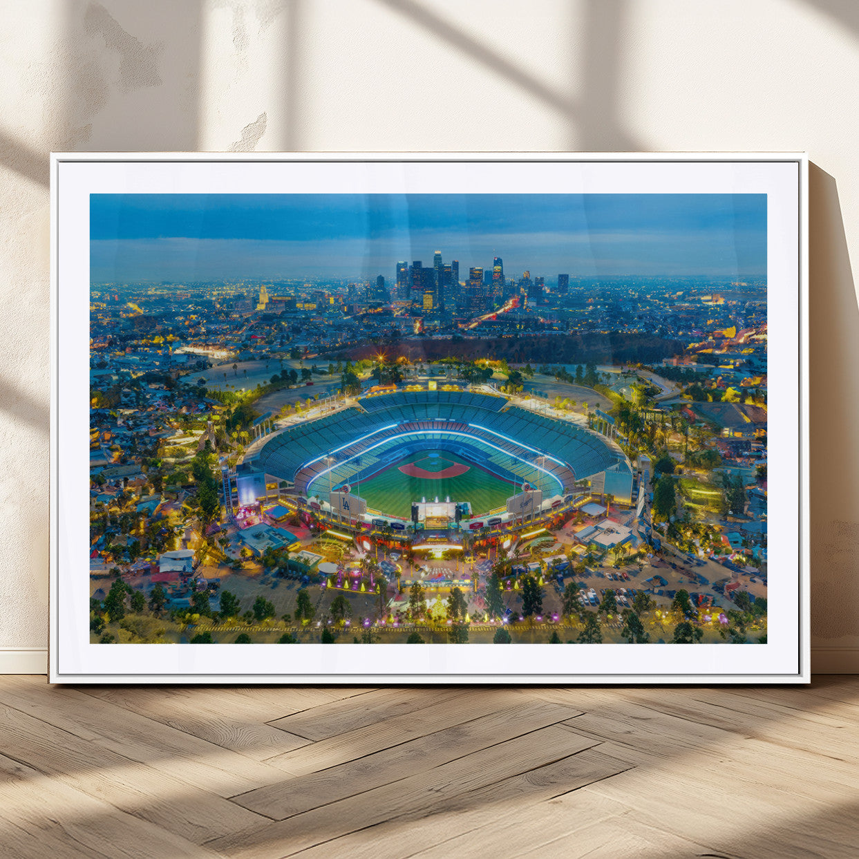 MGC-FP-36x24 - Los Angeles Dodgers Wall Art Canvas, Dodger Stadium Wall Art Canvas Print - MLB Baseball Stadium