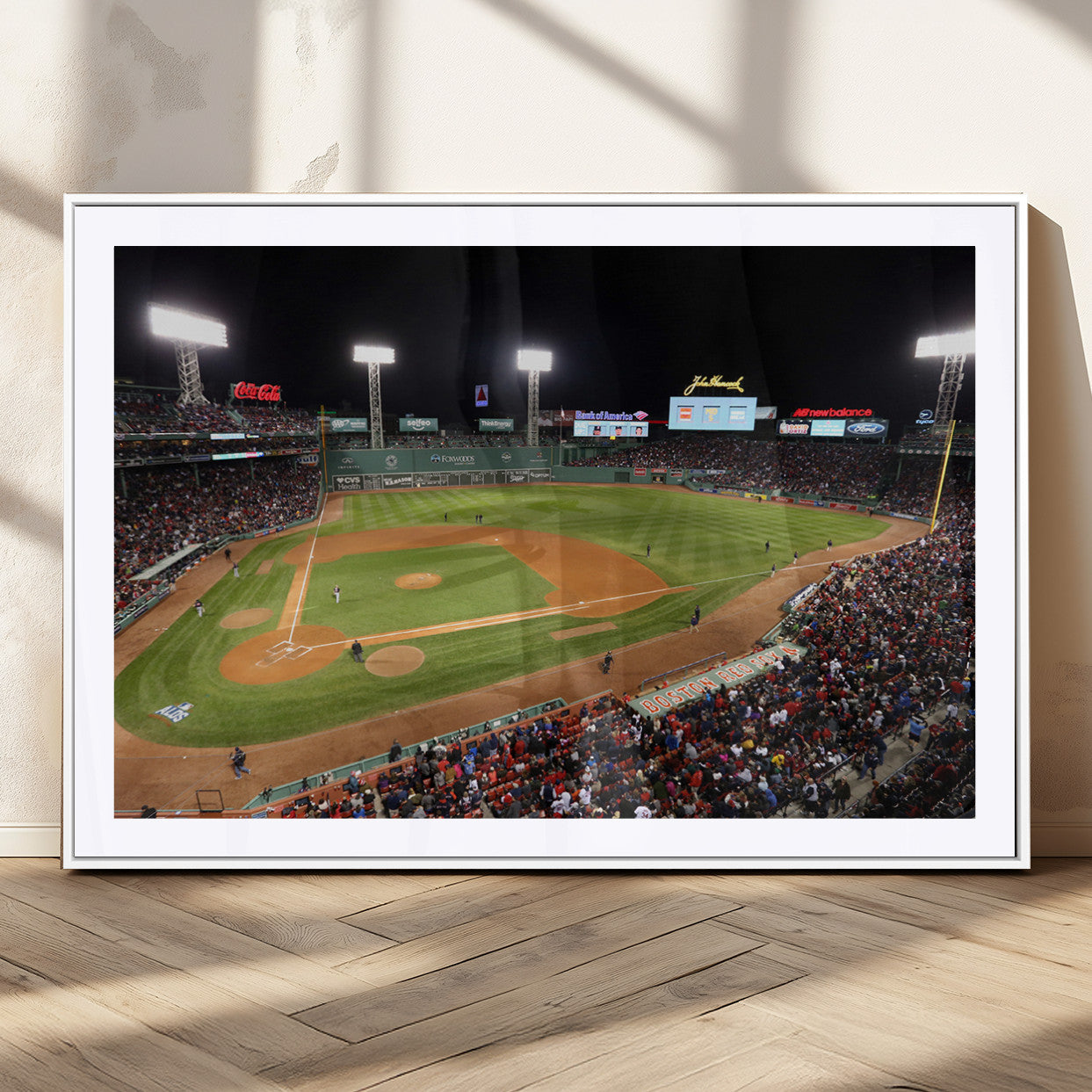 MGC-FP-36x24 - Boston Red Sox Baseball Team Print - Massachusetts Fenway Park Stadium Wall Art Canvas Print
