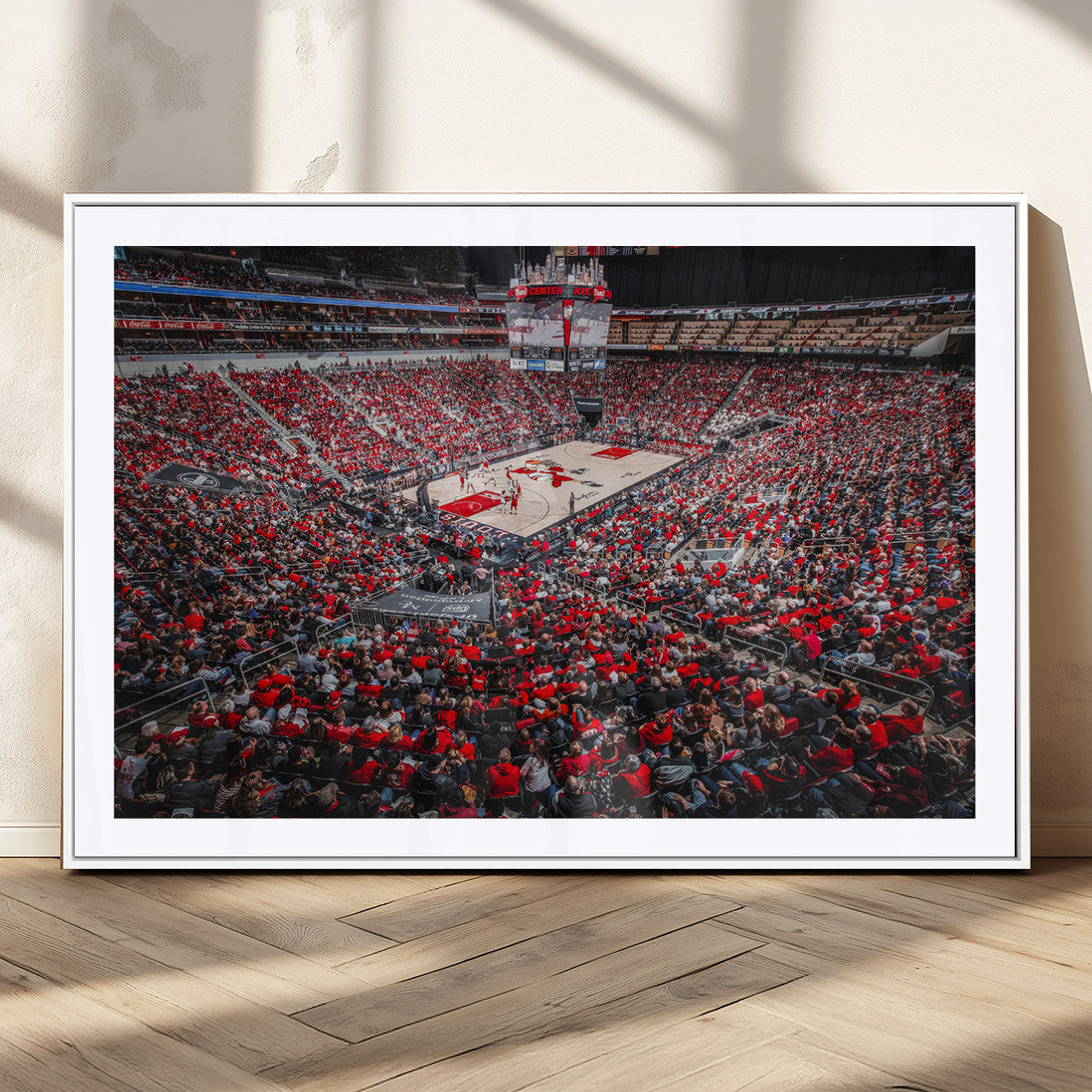 MGC-FP-36x24 - Louisville Cardinals Basketball Print Canvas - Louisville KFC Yum Center Arena Wall Art Canvas Print