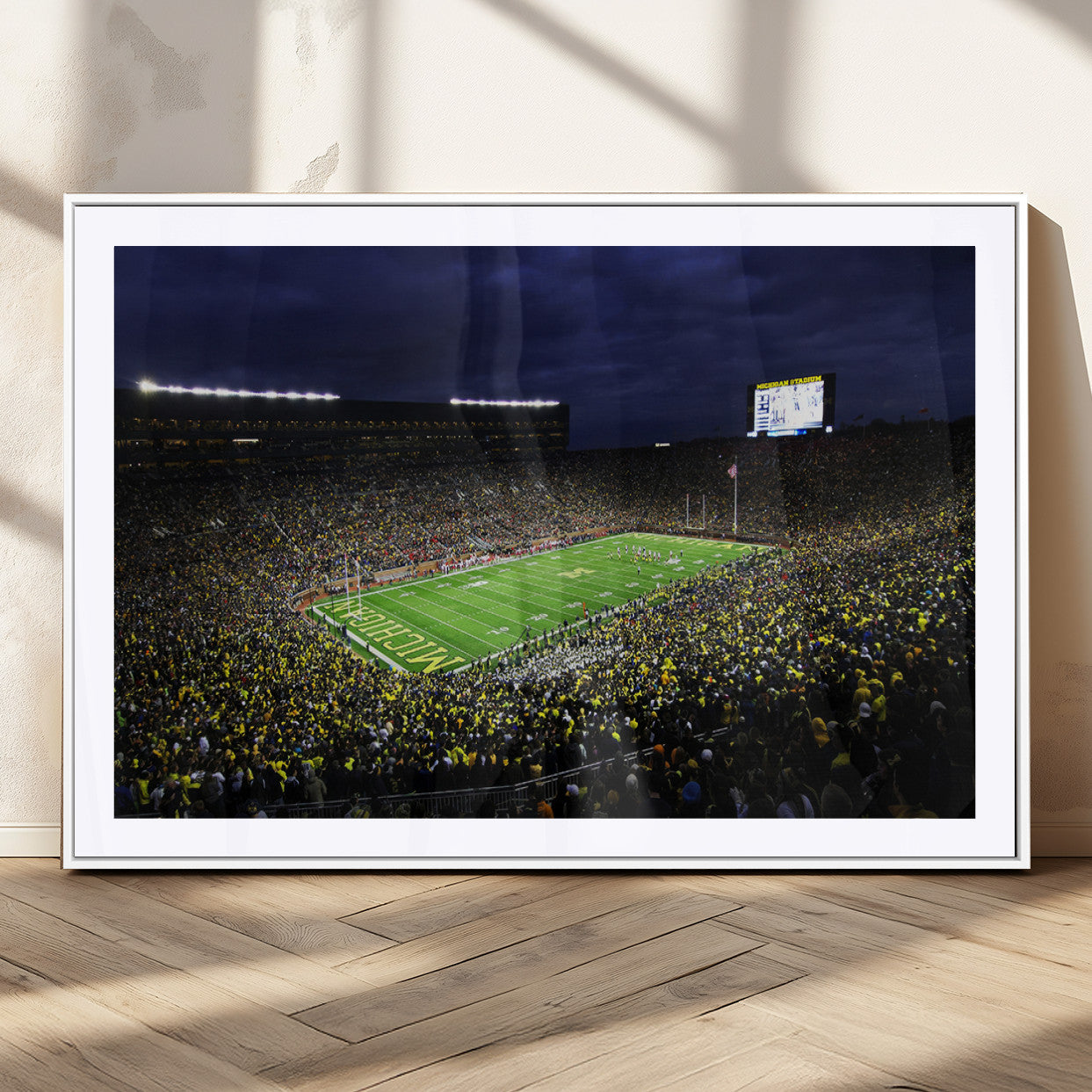 MGC-FP-36x24 - Michigan Wolverines Football Canvas Wall Decor, Football Team Print - Ann Arbor Michigan Stadium