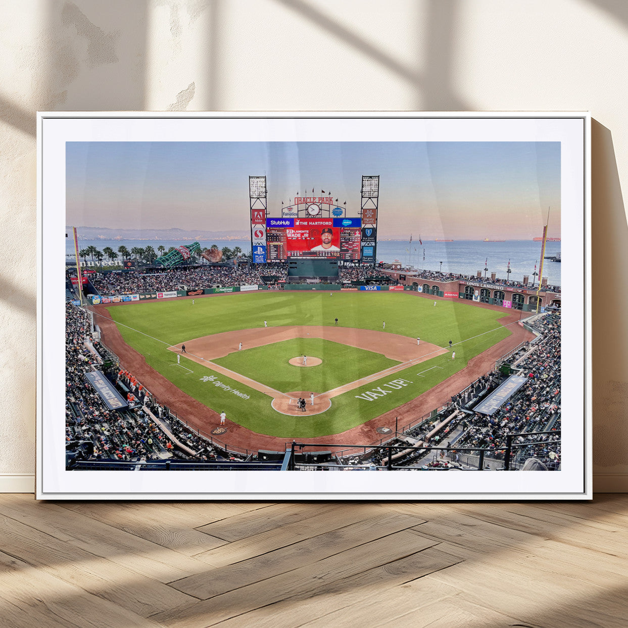 MGC-FP-36x24 - San Francisco Giants Baseball Team Print - Oracle Park Stadium Wall Art Canvas Print