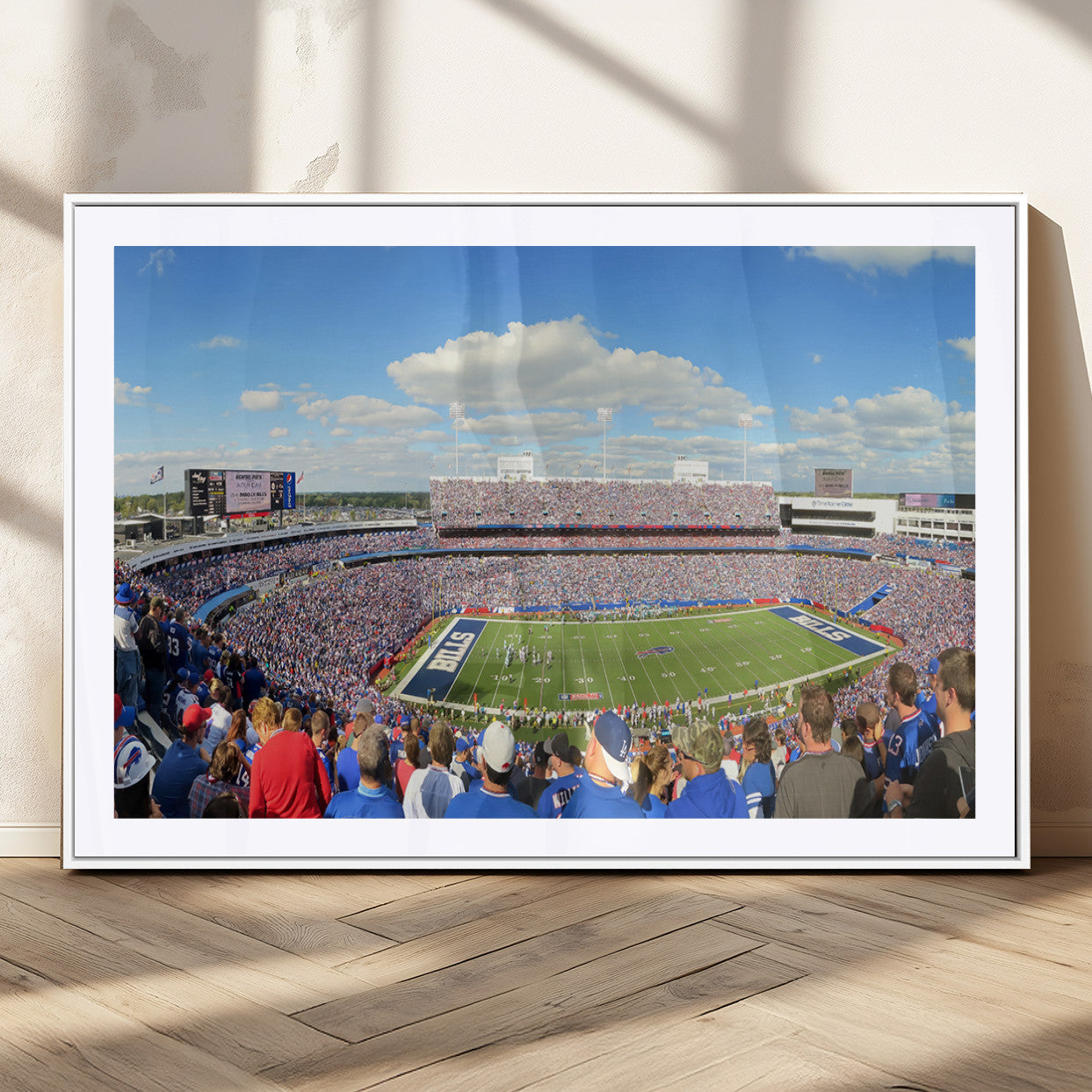 MGC-FP-36x24 - Buffalo Bills NFL Football Team Print - Buffalo Highmark Stadium Wall Art Canvas Print