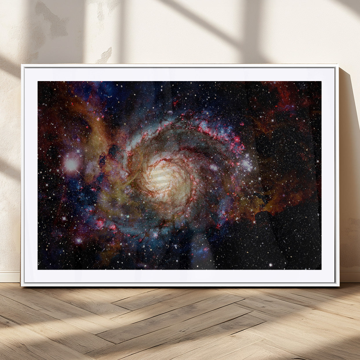 MGC-FP-36x24 - Nebula and Galaxies in Space Wall Art Canvas Print, Spiral Galaxy Wall Art Canvas Print