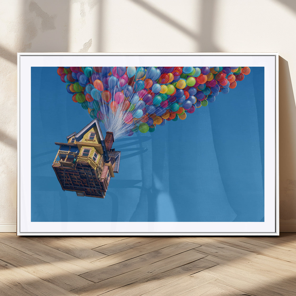 MGC-FP-36x24 - Carl Fredricksen, Up Movie Wall Art, Balloons Wall Art, Air Balloons for Kids Room Print