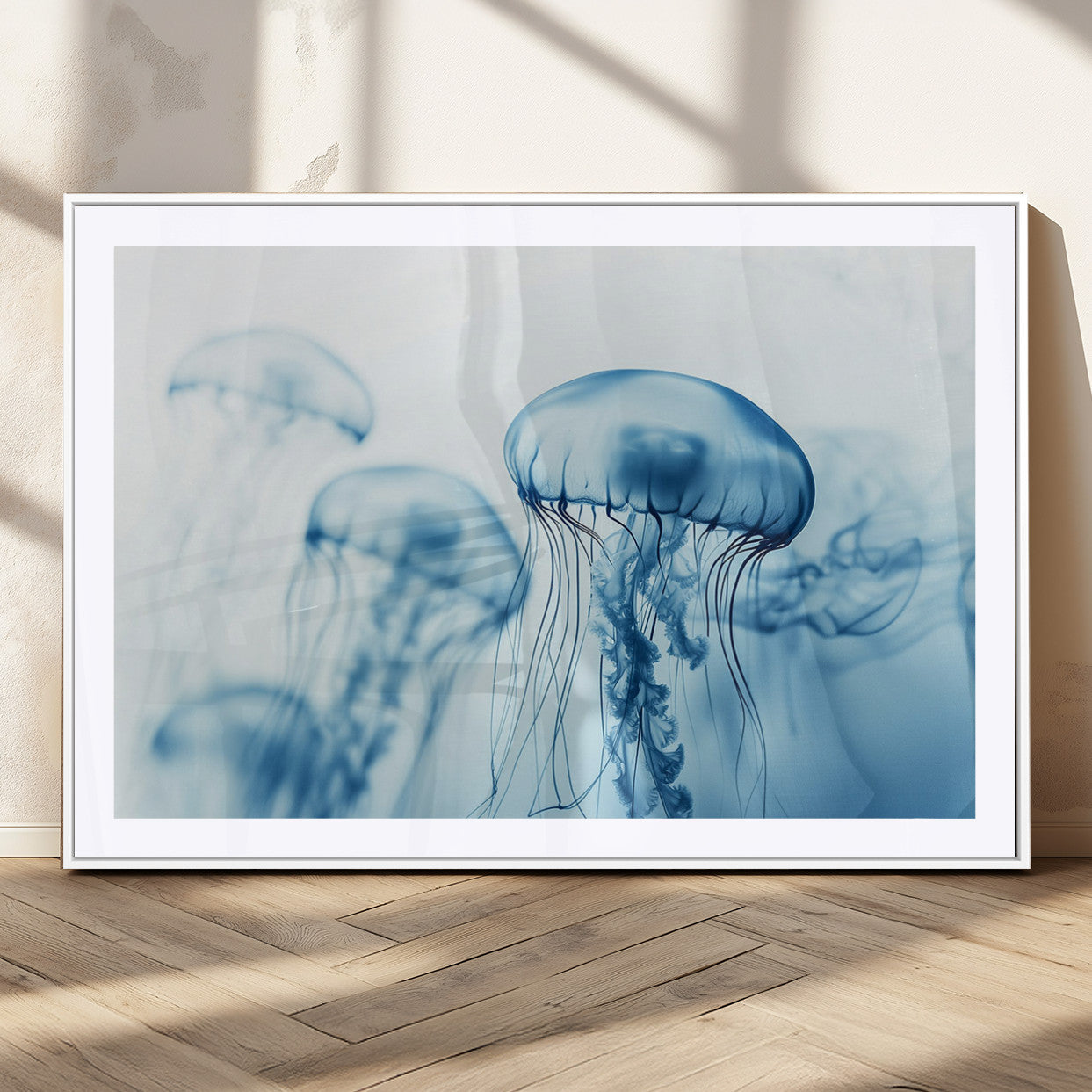 MGC-FP-36x24 - Blue Jellyfish Wall Art Canvas Print