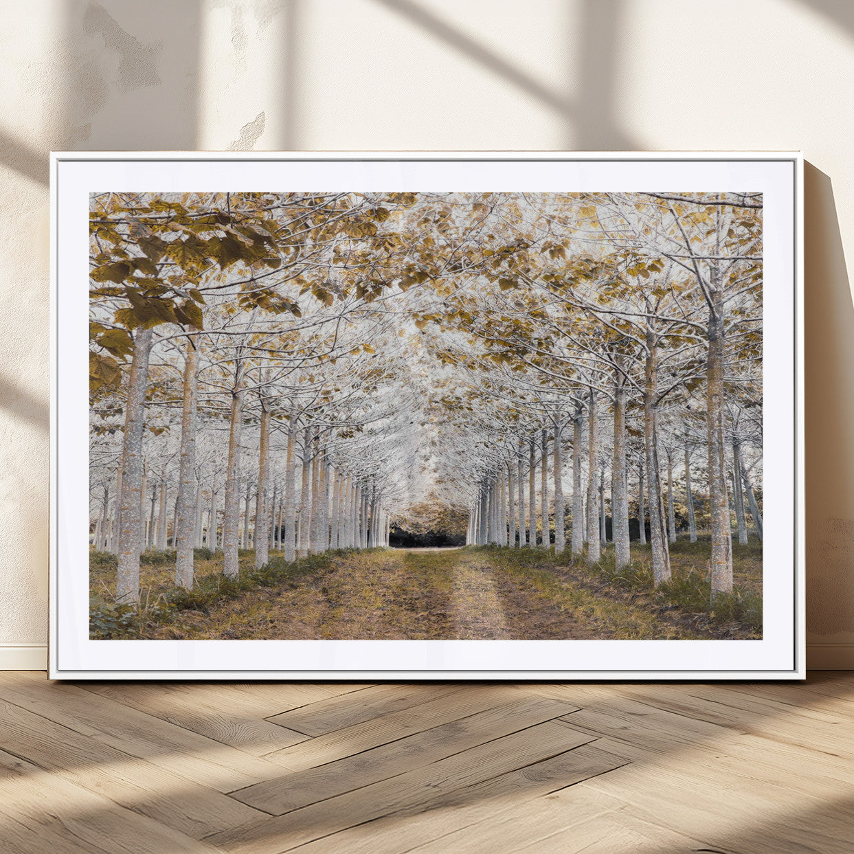 MGC-FP-36x24 - Forest Grove Wall Art | Serene Pathway Canvas Print | Ready to Hang and Framed Nature Wall Decor for