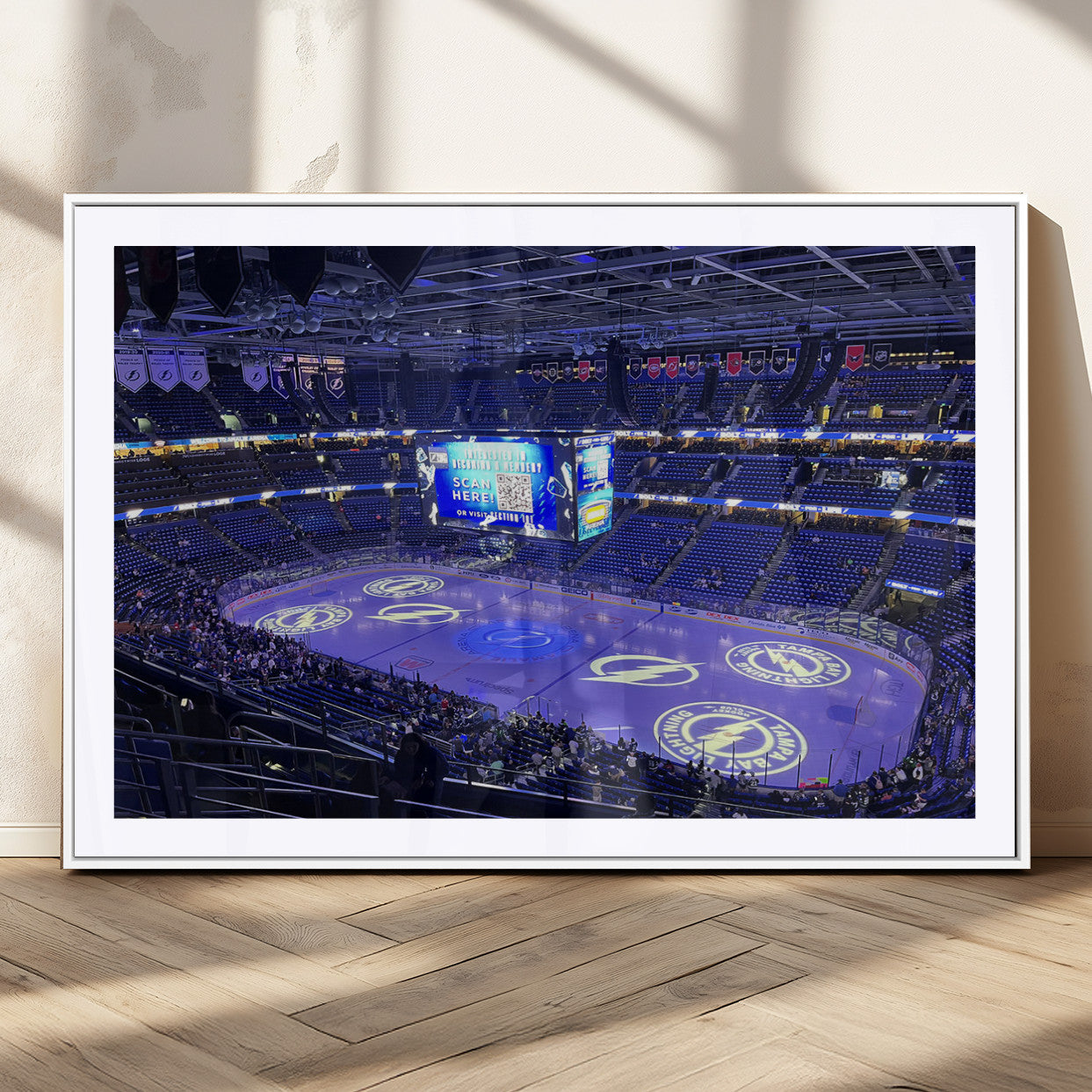 MGC-FP-36x24 - Amalie Arena Florida Wall Art Canvas Print - NHL Hockey Stadium Print Wall Art