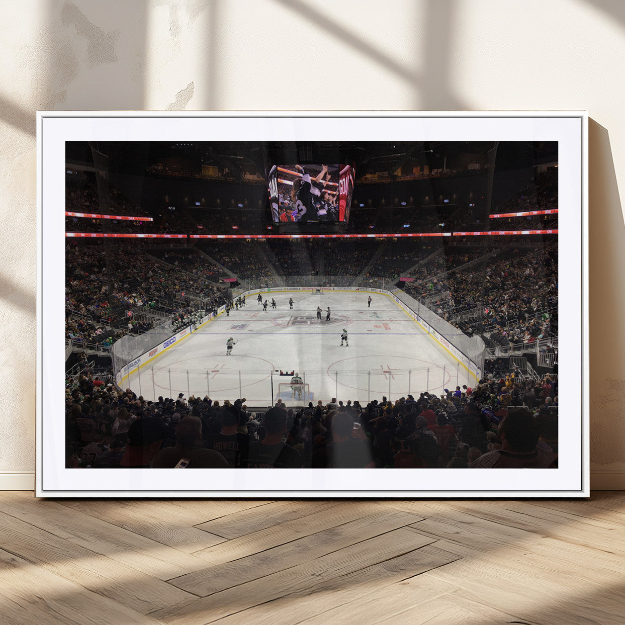 MGC-FP-36x24 - T Mobile Arena Paradise Nevada Vegas Golden Knights Ice Hockey Stadium Canvas Print Wall Art
