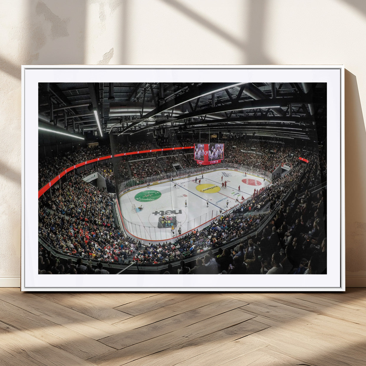 MGC-FP-36x24 - Vaudoise Lausanne Ice Hockey Arena Stadium Wall Art Canvas, Vaudoise Lausanne Ice Hockey Canvas