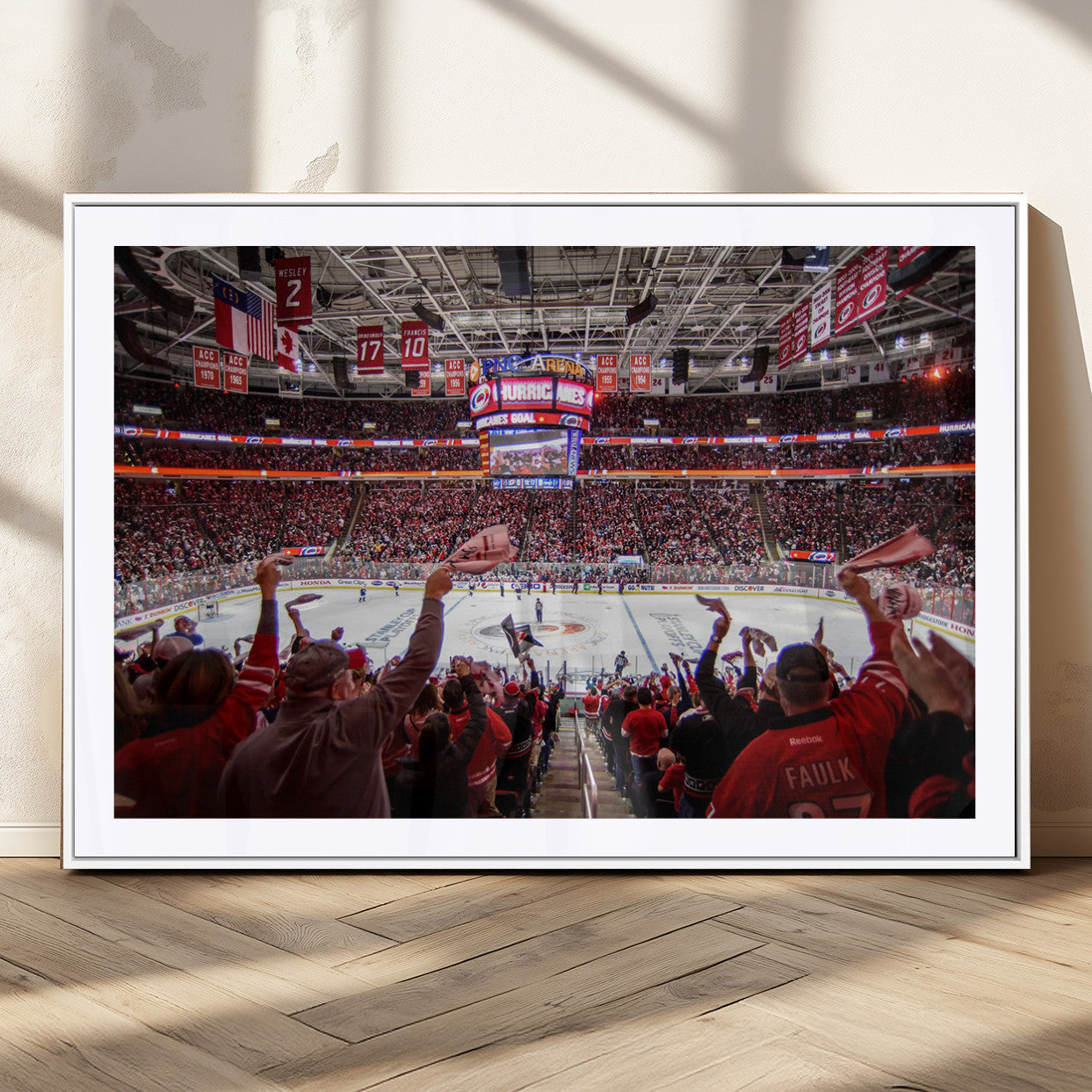 MGC-FP-36x24 - Carolina Hurricanes Ice Hockey Stadium Wall Art, Carolina Hurricanes Canvas Print