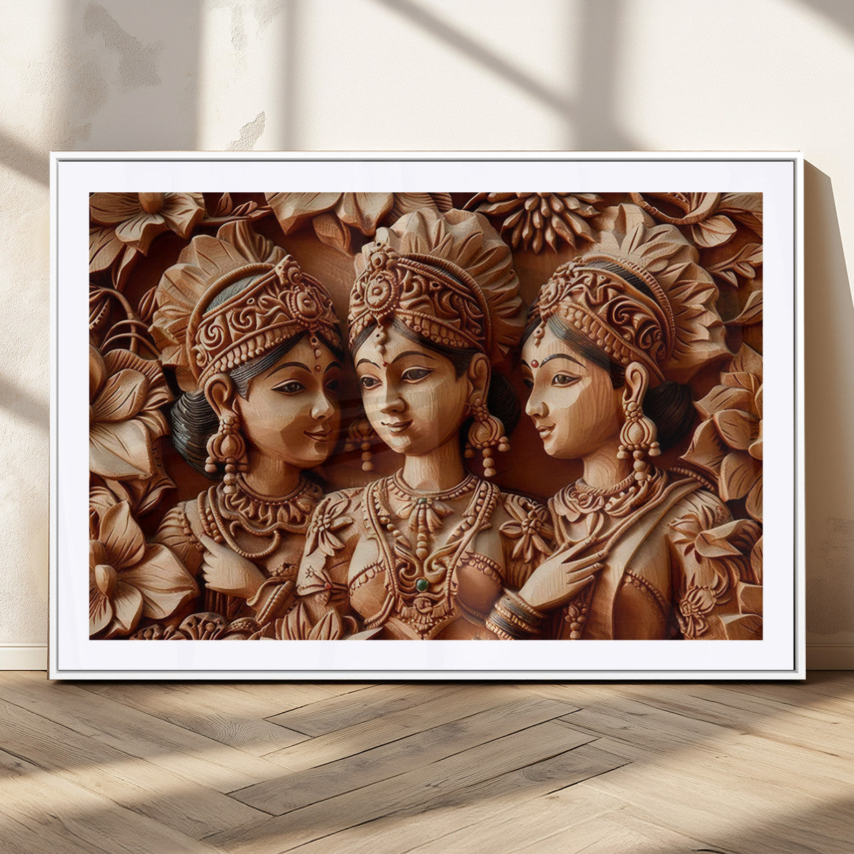 MGC-FP-36x24 - Indian Woman Statue Wall Art Canvas Print