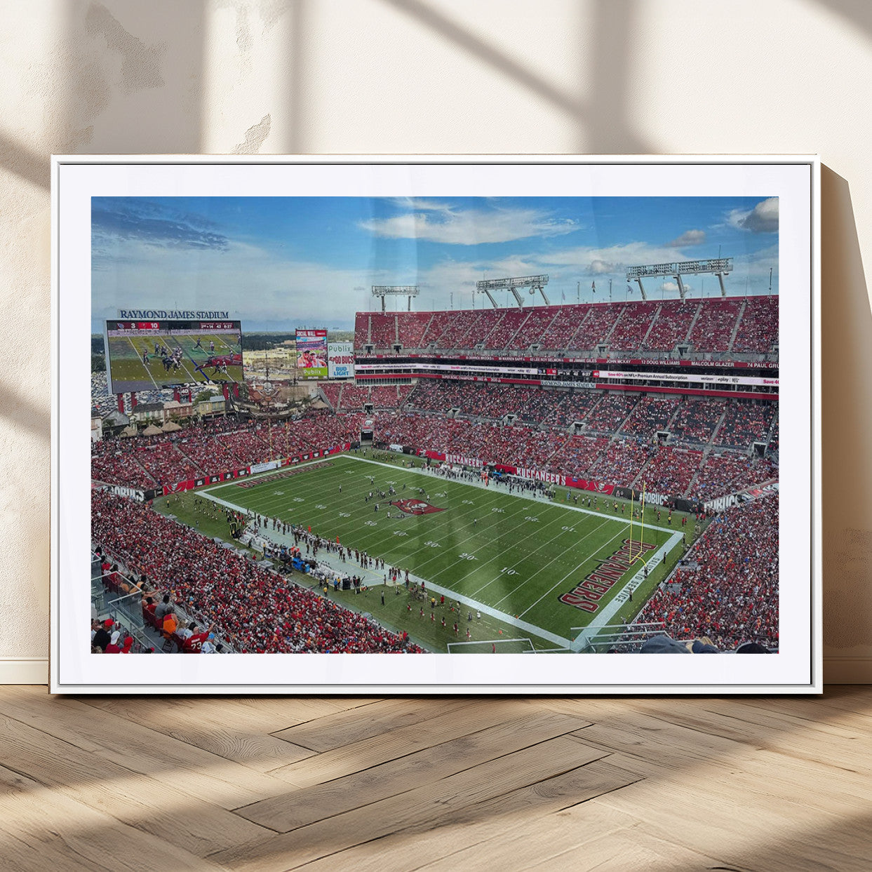 MGC-FP-36x24 - Florida Tampa Raymond James Stadium Wall Art Canvas Print - NFL Football Stadium Print Canvas