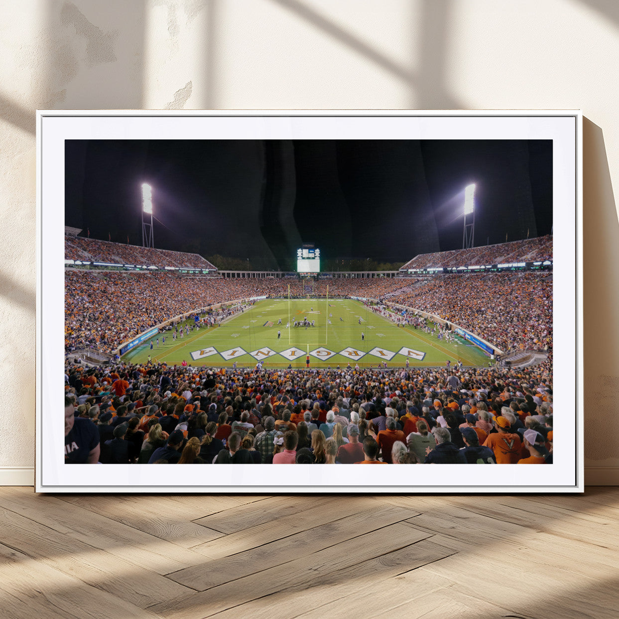 MGC-FP-36x24 - Virginia Cavaliers Football Team Print - Charlottesville Scott Stadium Wall Art Canvas Print