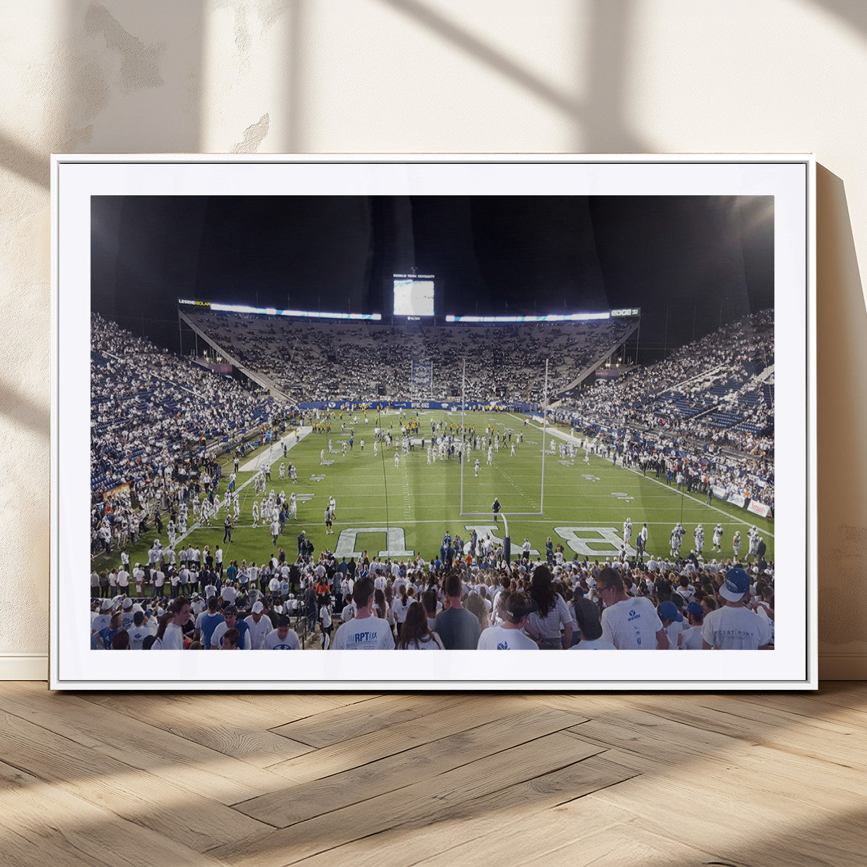 MGC-FP-36x24 - Brigham Young University Cougars Football Print Canvas - Provo LaVell Edwards Stadium Wall Art