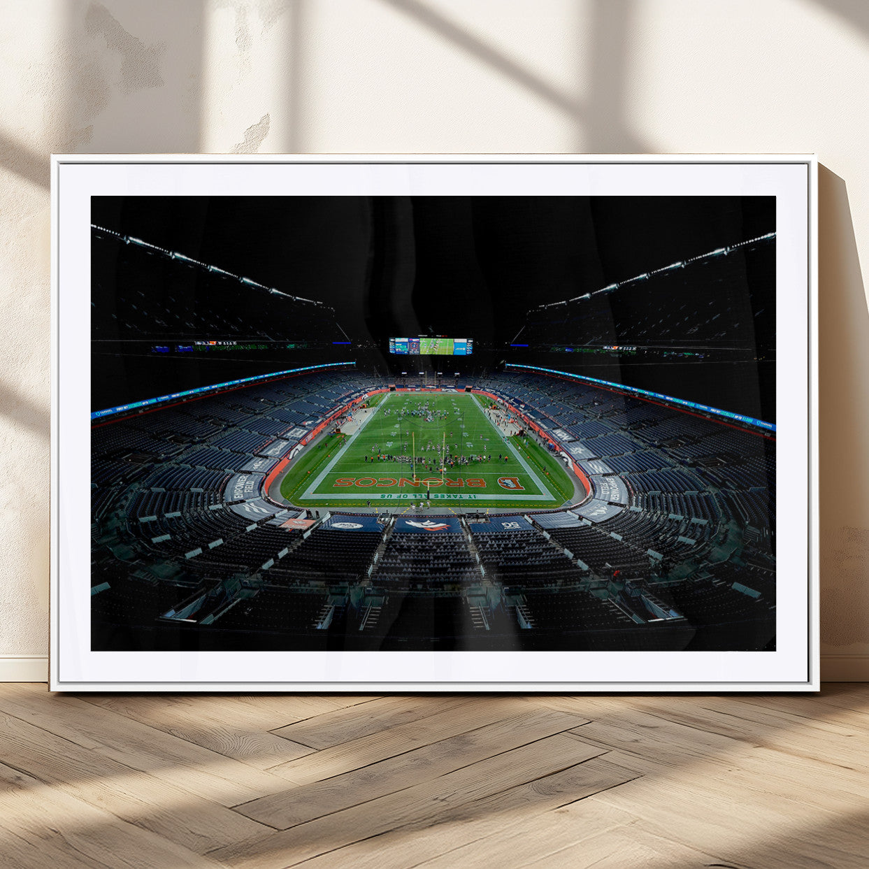 MGC-FP-36x24 - Denver Broncos Football Team Print Canvas- Denver Empower Field at Mile High Stadium Wall Art Canvas
