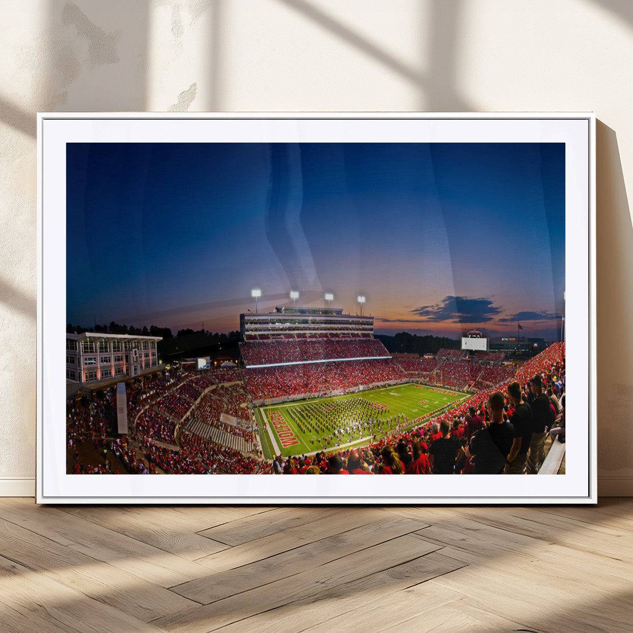 MGC-FP-36x24 - Wolfpack Football Team Wall Art Print - Raleigh Carter-Finley Stadium Wall Art Canvas Print