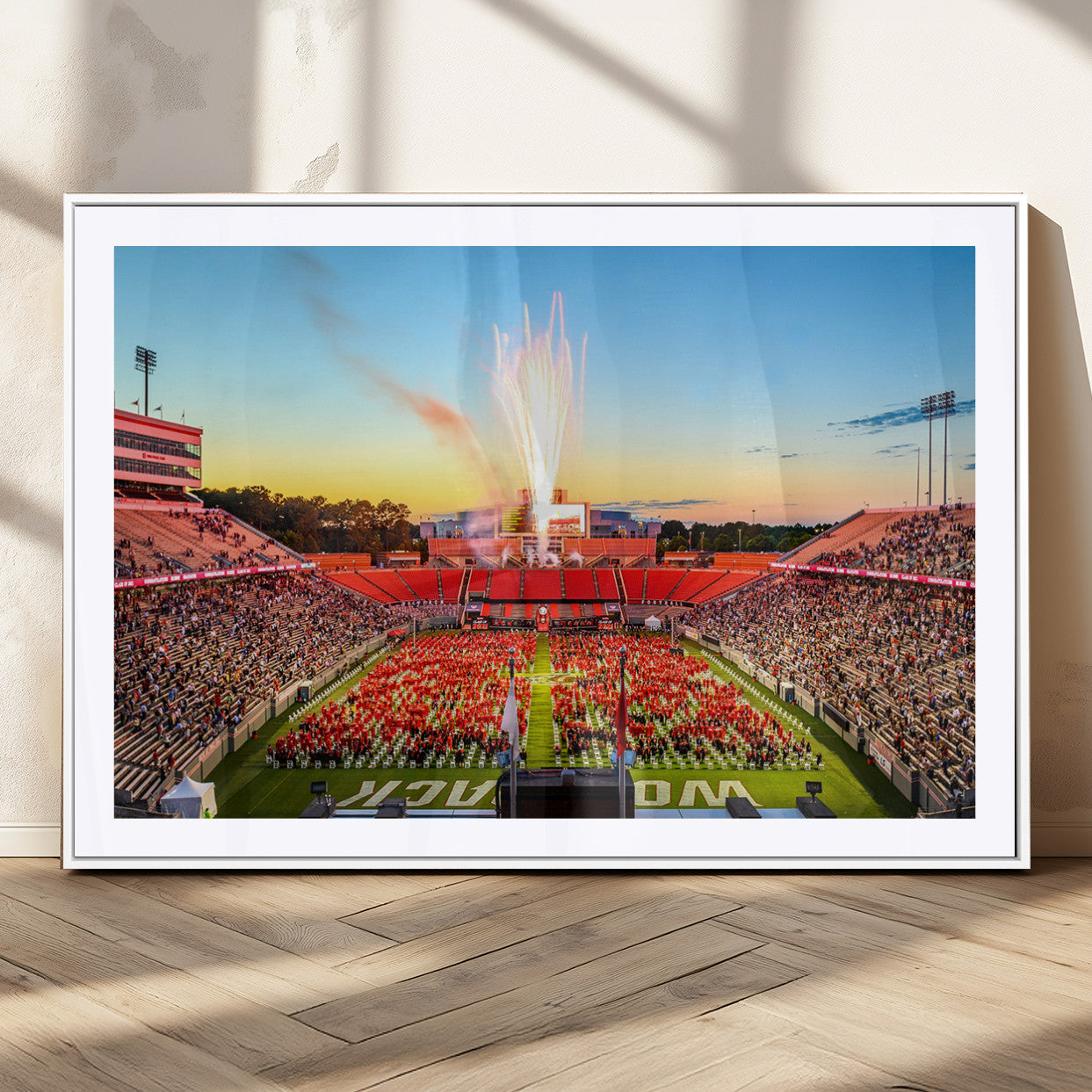 MGC-FP-36x24 - North Carolina State University Canvas Print, North Carolina State University Wolfpack Football Team
