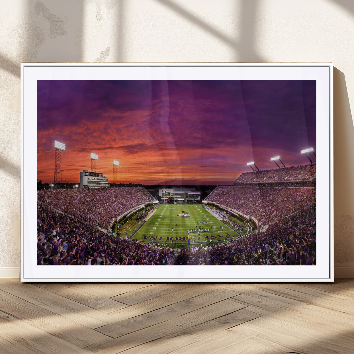 MGC-FP-36x24 - East Carolina University Pirates Football Print Canvas- Greenville Dowdy-Ficklen Stadium Wall Art
