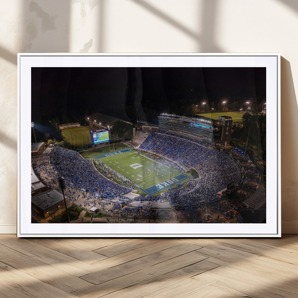 MGC-FP-36x24 - Duke University Blue Devils Football Print Canvas - Durham Wallace Wade Stadium Wall Art Canvas