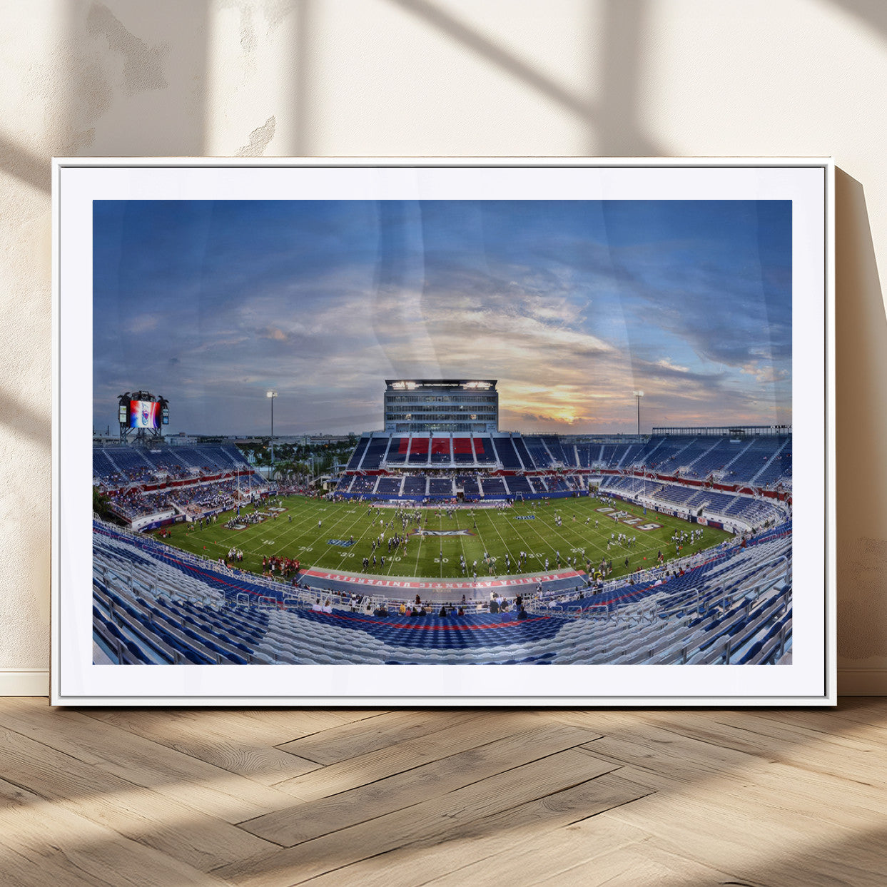 MGC-FP-36x24 - Florida Atlantic University Owls Football Team Print - Boca Raton FAU Stadium Wall Art Canvas Print