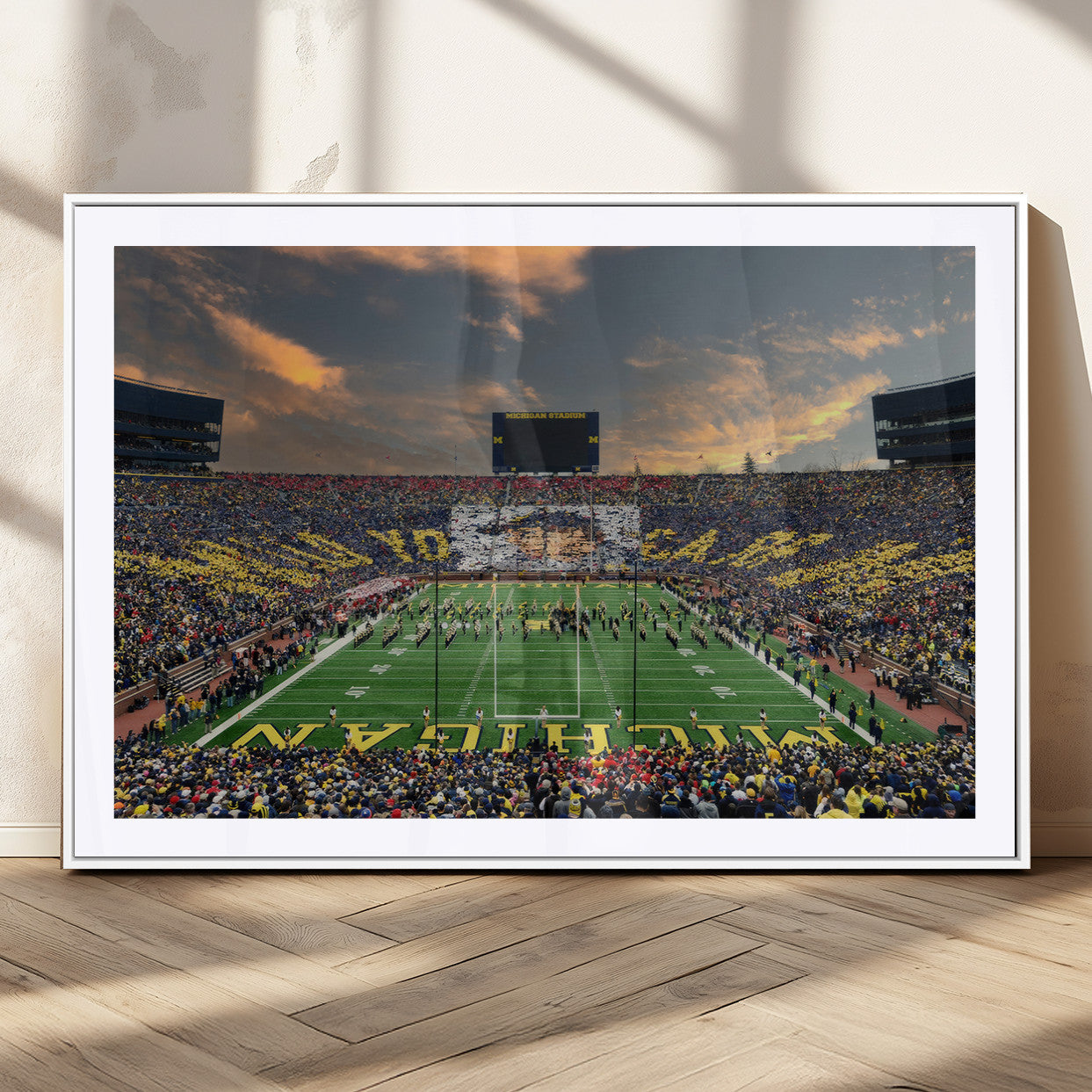 MGC-FP-36x24 - University of Michigan Wolverines Print Canvas, Football Team Print - Ann Arbor Michigan Stadium