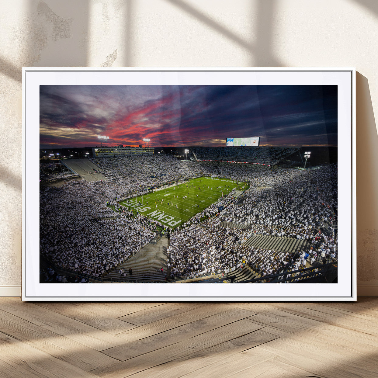 MGC-FP-36x24 - Penn State Nittany Lions Football Team Print - University Park Beaver Stadium Art Canvas Print