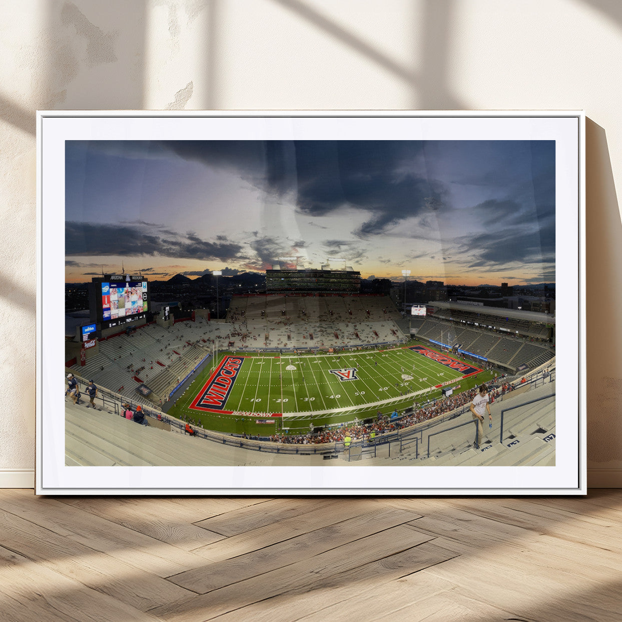 MGC-FP-36x24 - Arizona Wildcats Football Team Print - Tucson Arizona Stadium Wall Art Canvas Print