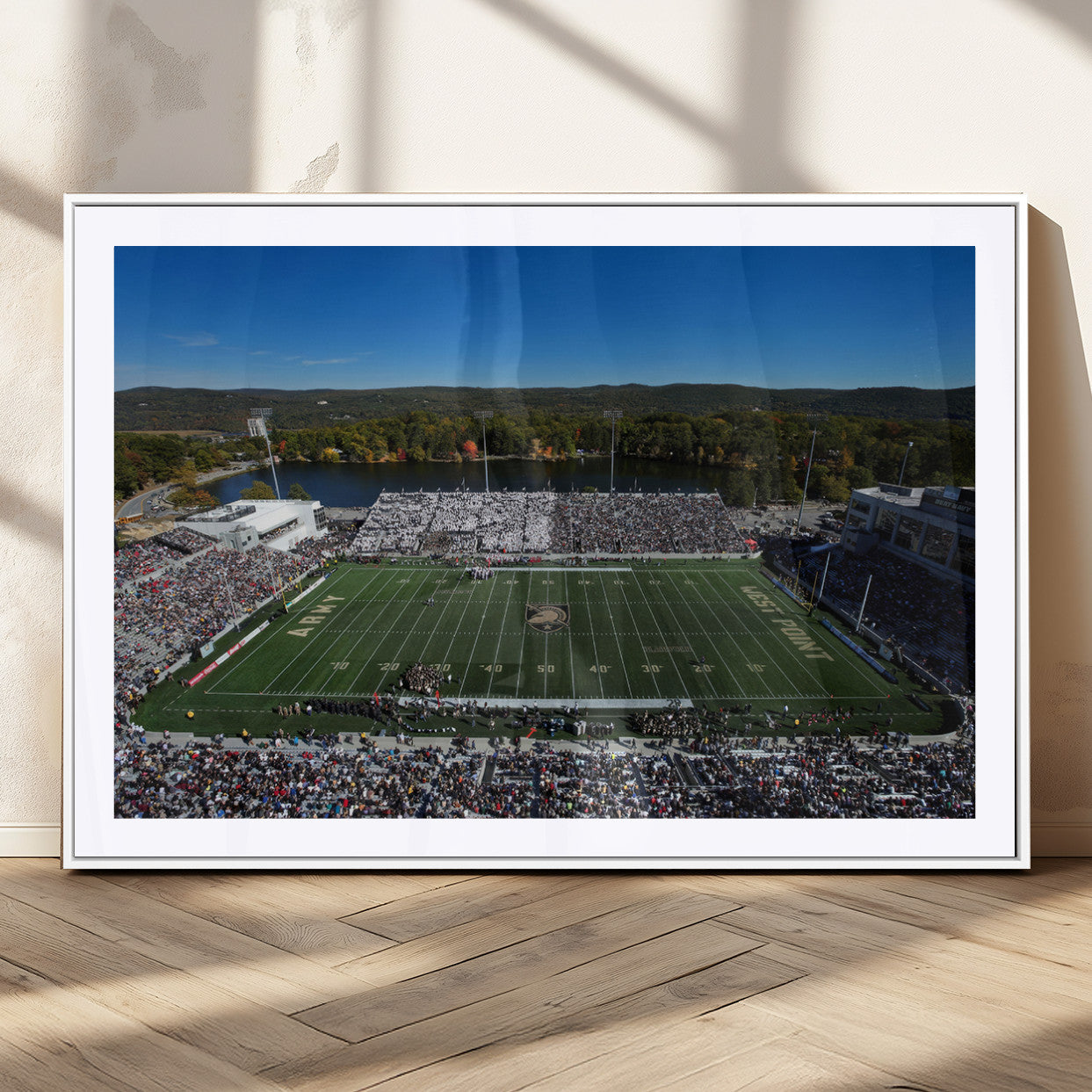 MGC-FP-36x24 - Army Black Knights Football Team Print - West Point Michie Stadium Wall Art Canvas Print