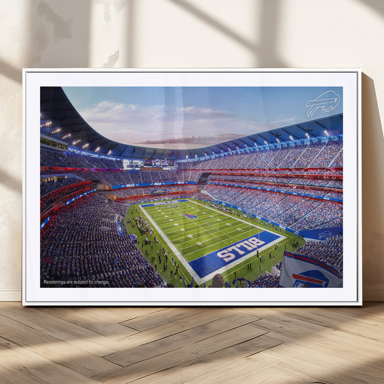 MGC-FP-36x24 - Buffalo Bills Football Team Print Canvas - Buffalo Highmark Stadium Wall Art Canvas Print