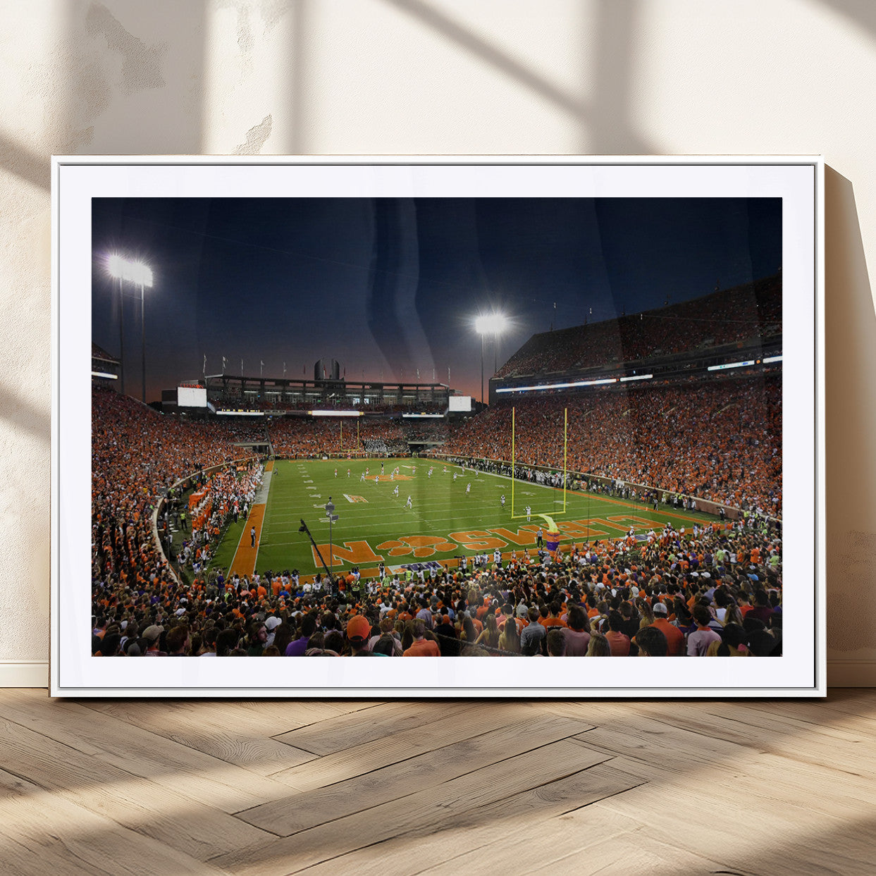 MGC-FP-36x24 - Clemson University Tigers Art Print, Football Team Print - Clemson Memorial Stadium Wall Art Canvas
